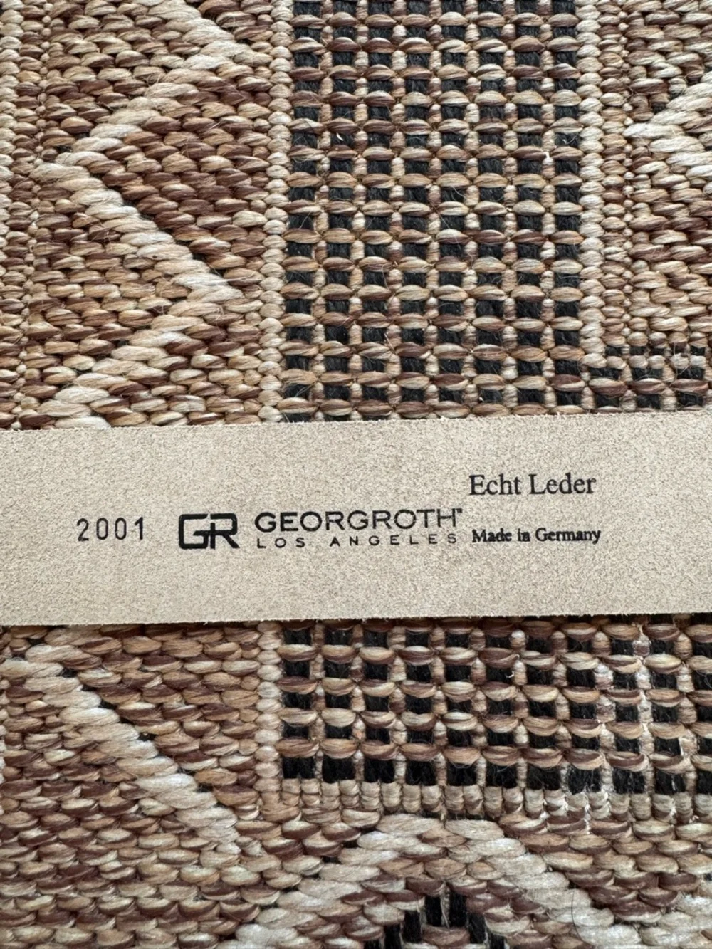 GEORG ROTH Genuine Leather Snakeskin Print Tan Belt Silver Buckle Unisex